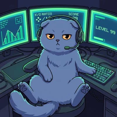 Kranky cat mascot gaming representing dedicated server resources