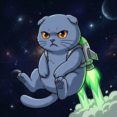 Kranky cat mascot with rocket representing fast game server deployment